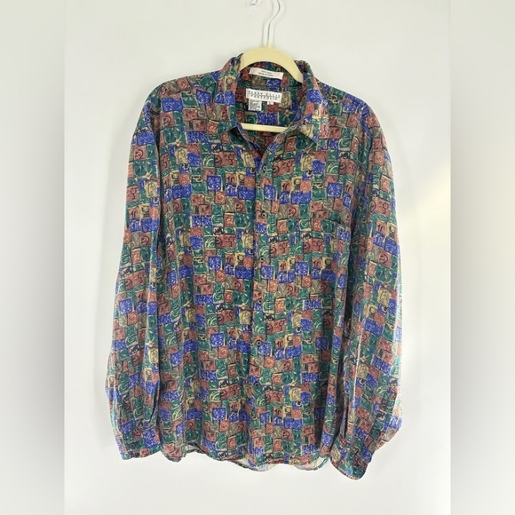 Perry Ellis Other - Perry Ellis Colorful Geometric Print Men's Shirt
